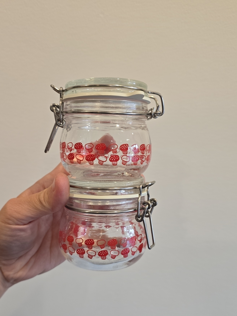 Vintage IKEA Korken glass Mushroom jars